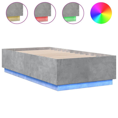 Giroletto Luci LED Grigio Cemento 75x190cm in Legno Multistrato | homemem39