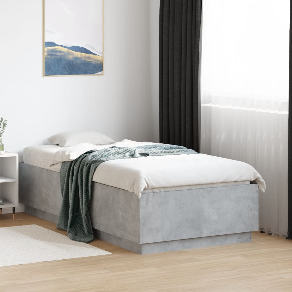 Giroletto Luci LED Grigio Cemento 75x190cm in Legno Multistrato | homemem39