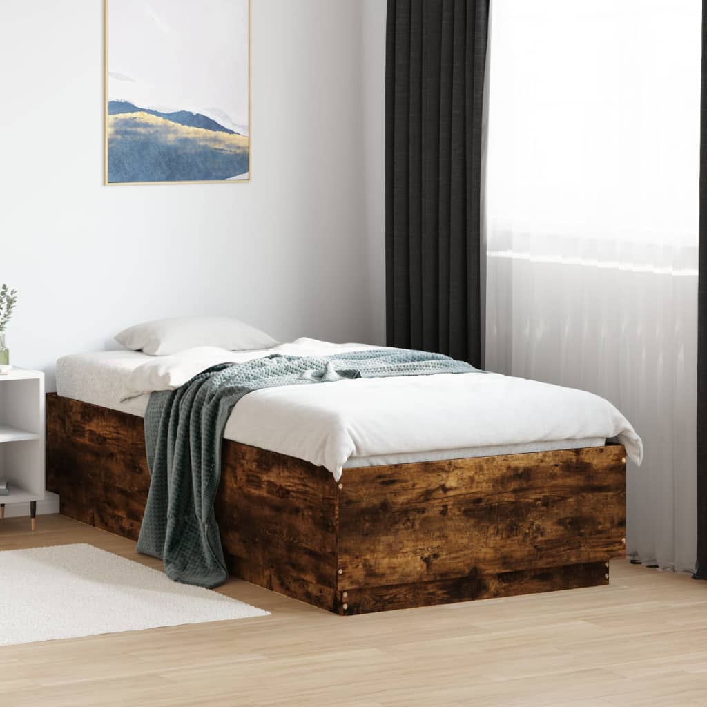 Giroletto Luci LED Rovere Fumo 75x190 cm in Legno Multistrato | homemem39
