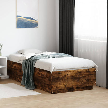 Giroletto Luci LED Rovere Fumo 75x190 cm in Legno Multistrato | homemem39