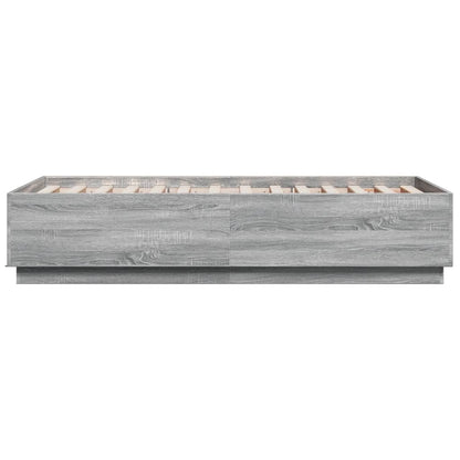Giroletto Luci LED Grigio Sonoma 75x190 cm in Legno Multistrato