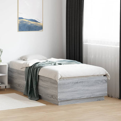 Giroletto Luci LED Grigio Sonoma 75x190 cm in Legno Multistrato | homemem39
