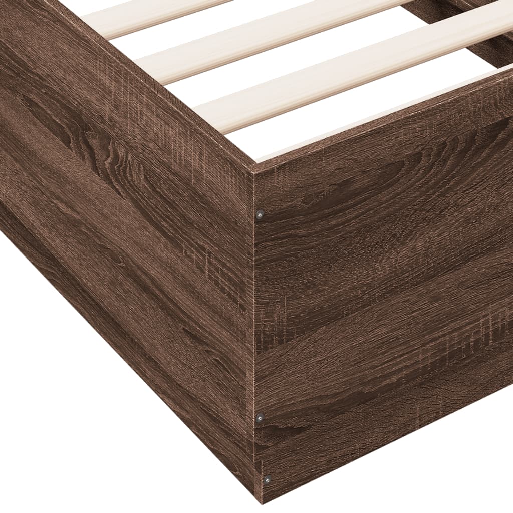 Giroletto Luci LED Rovere Marrone 75x190cm in Legno Multistrato | homemem39