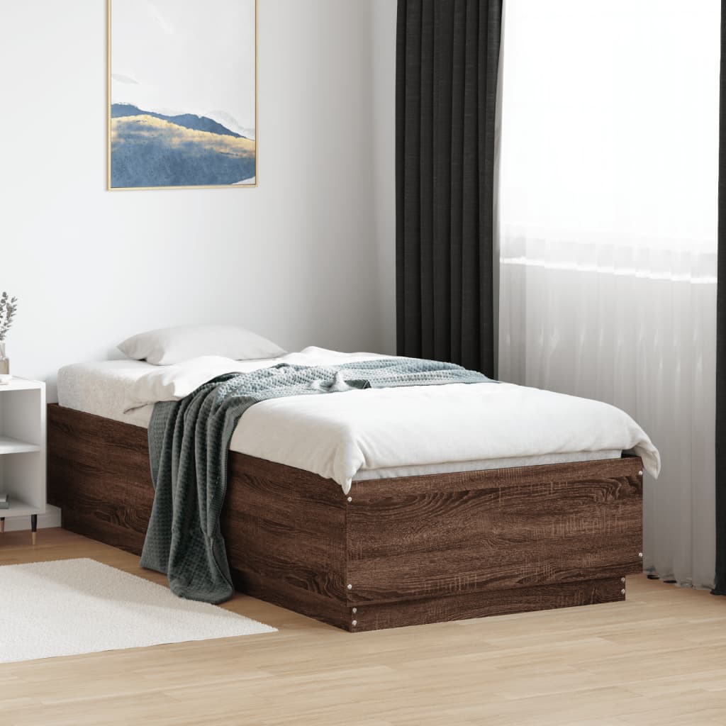 Giroletto Luci LED Rovere Marrone 75x190cm in Legno Multistrato | homemem39