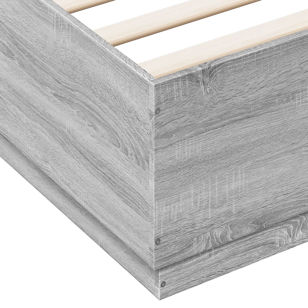 Giroletto Grigio Sonoma 180x200 cm in Legno Multistrato - homemem39