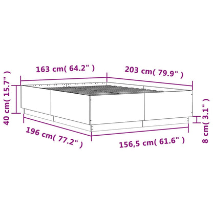 Giroletto Grigio Sonoma 160x200 cm in Legno Multistrato | homemem39