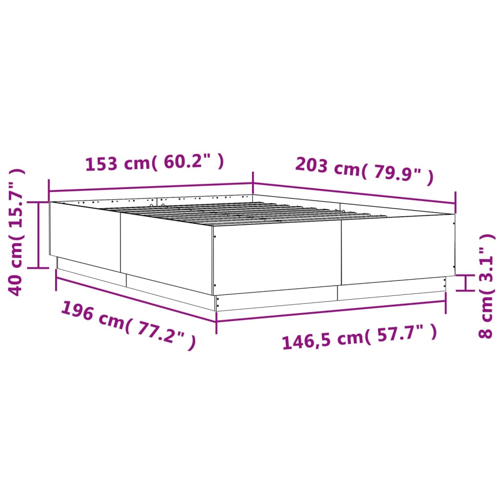 Giroletto Nero 150x200 cm in Legno Multistrato | homemem39