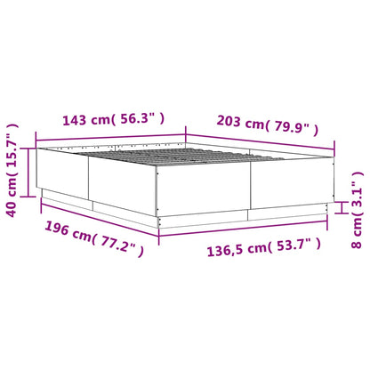 Giroletto Grigio Sonoma 140x200 cm in Legno Multistrato | homemem39