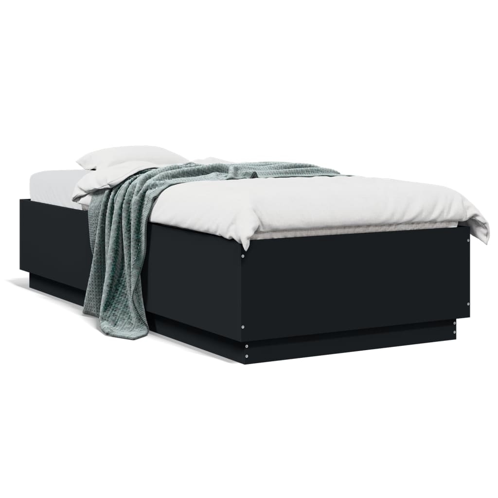 Giroletto Nero 90x200 cm in Legno Multistrato | homemem39