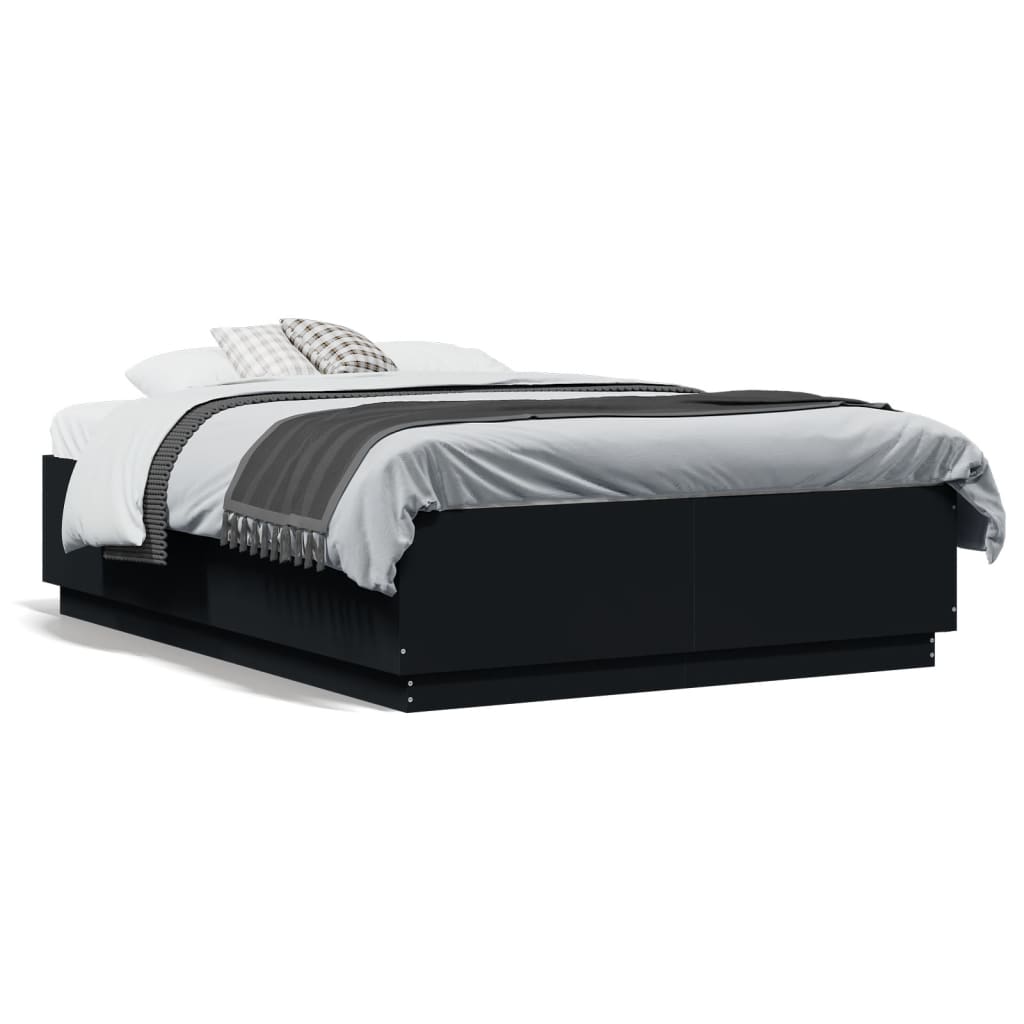 Giroletto Nero 135x190 cm in Legno Multistrato | homemem39