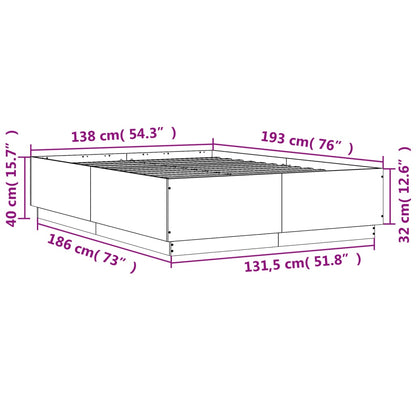 Giroletto Nero 135x190 cm in Legno Multistrato | homemem39