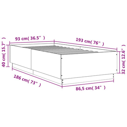 Giroletto Rovere Fumo 90x190 cm in Legno Multistrato | homemem39