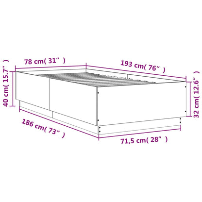 Giroletto Bianco 75x190 cm in Legno Multistrato | homemem39