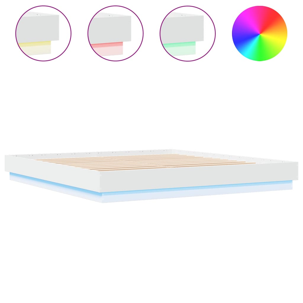 Giroletto con Luci LED Bianco 200x200 cm | homemem39
