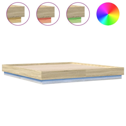 Giroletto con Luci LED Rovere Sonoma 200x200 cm | homemem39