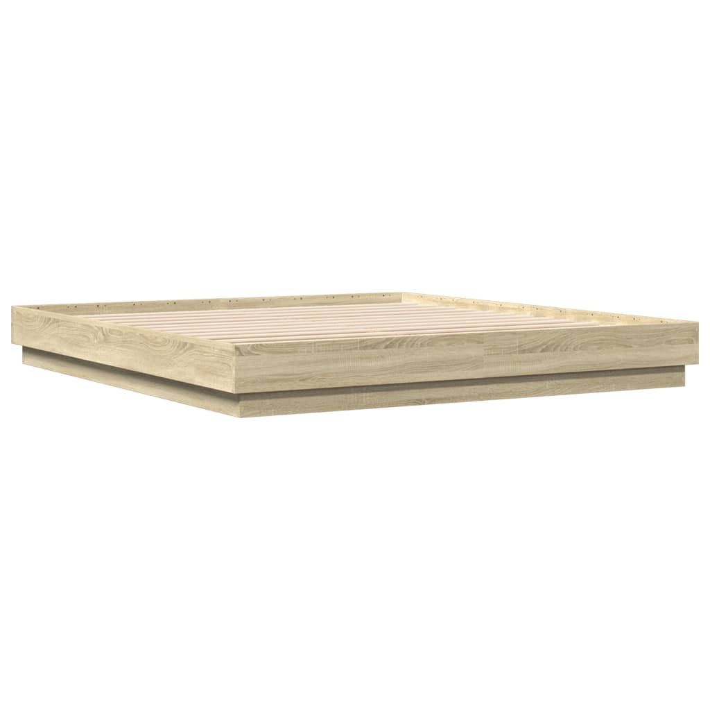Giroletto con Luci LED Rovere Sonoma 200x200 cm | homemem39