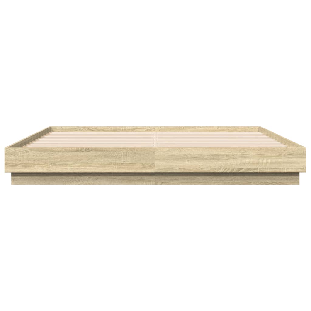 Giroletto con Luci LED Rovere Sonoma 200x200 cm | homemem39