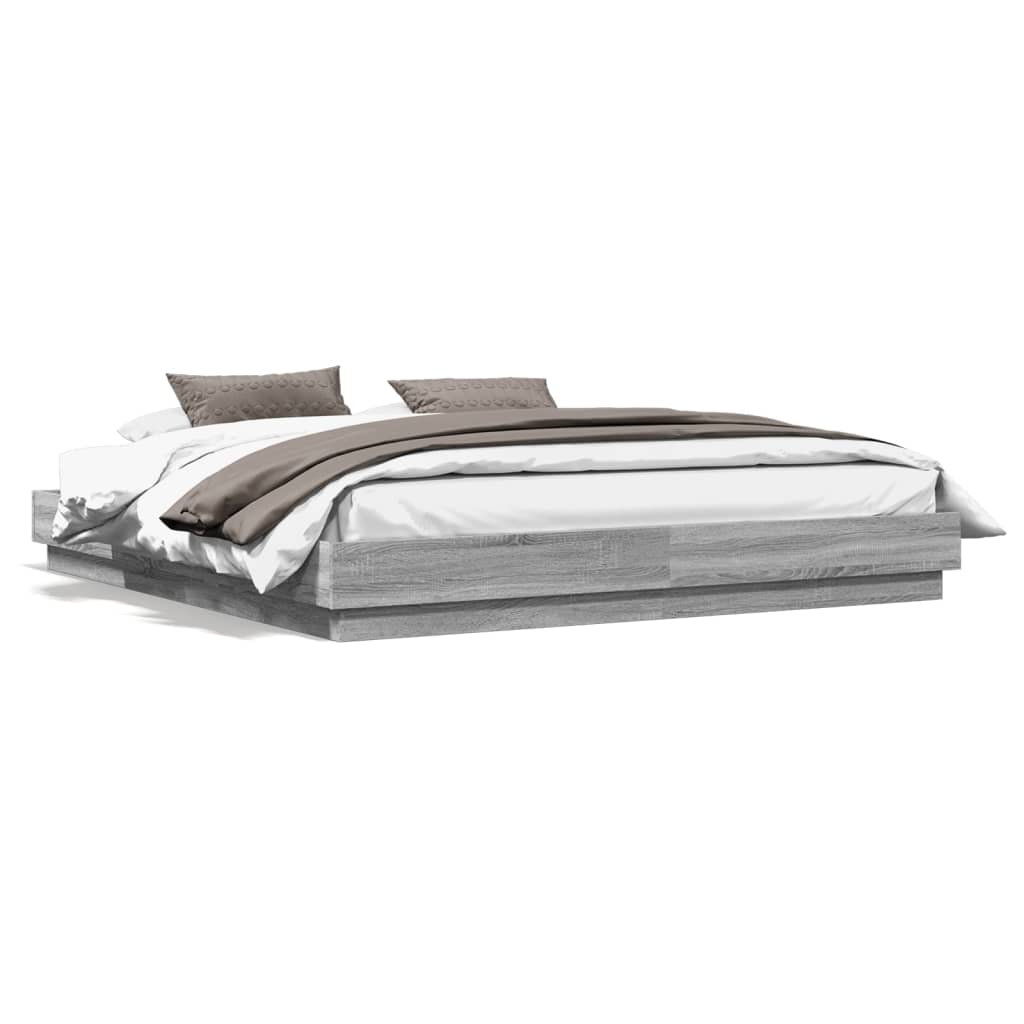 Giroletto con Luci LED Grigio Sonoma 200x200 cm | homemem39