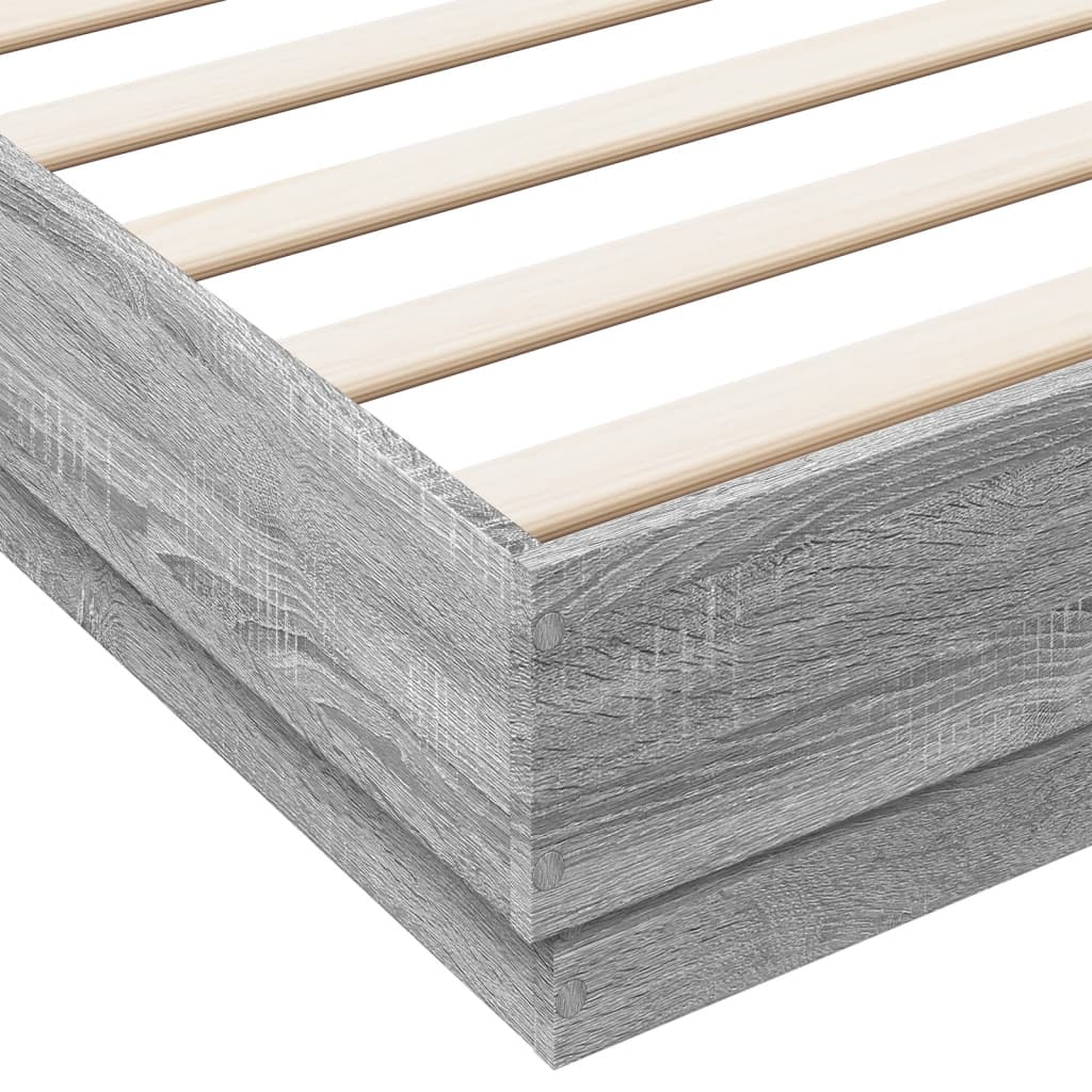Giroletto con Luci LED Grigio Sonoma 180x200 cm | homemem39