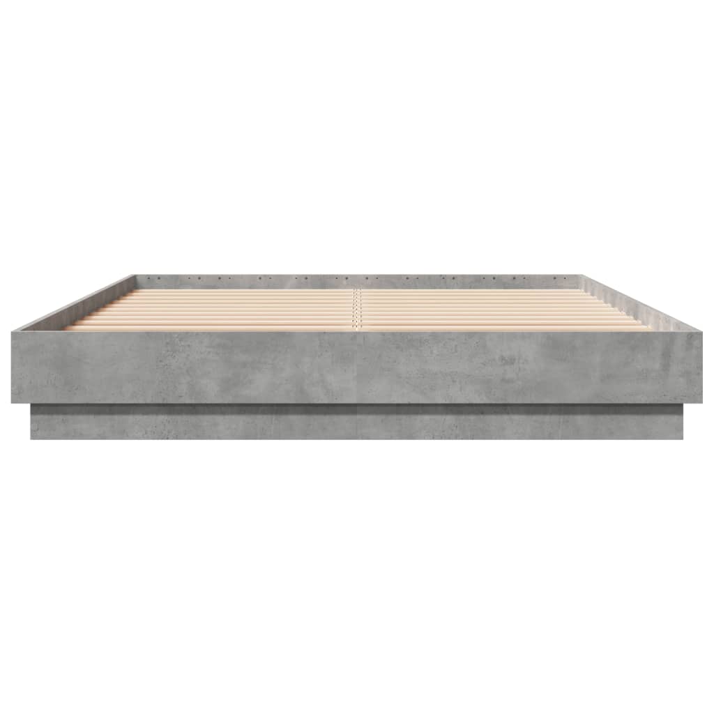 Giroletto con Luci LED Grigio Cemento 160x200 cm | homemem39