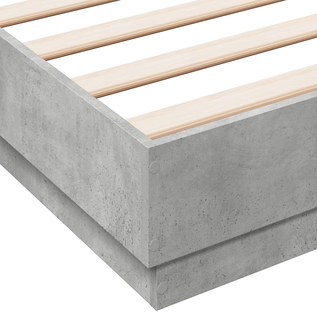 Giroletto con Luci LED Grigio Cemento 160x200 cm | homemem39