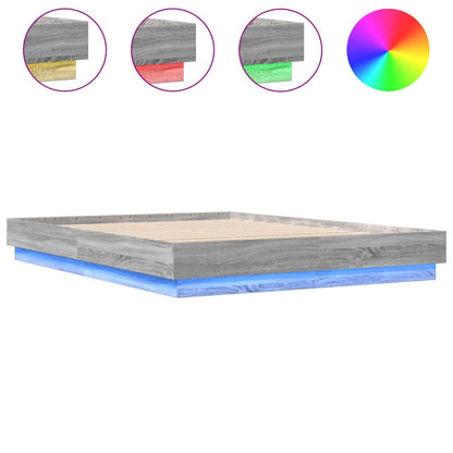 Giroletto con Luci LED Grigio Sonoma 160x200 cm | homemem39