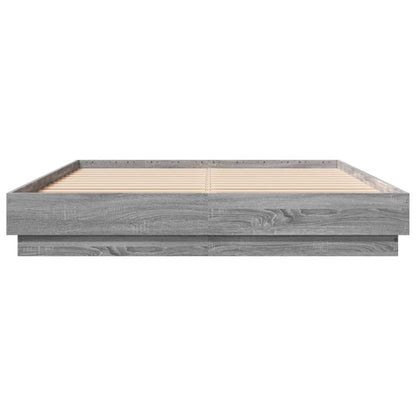 Giroletto con Luci LED Grigio Sonoma 160x200 cm