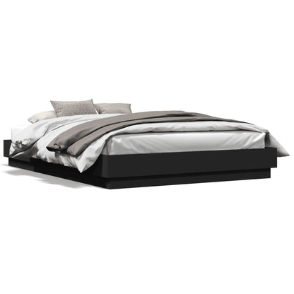 Giroletto con LED senza Materasso Nero 150x200 cm | homemem39