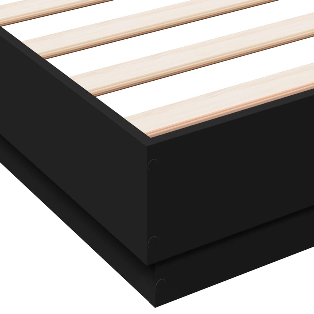 Giroletto con LED senza Materasso Nero 150x200 cm | homemem39