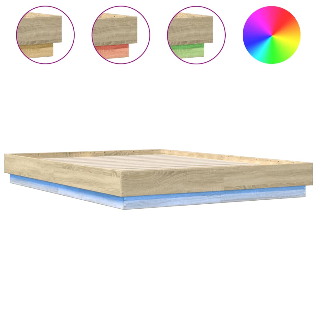 Giroletto con Luci LED Rovere Sonoma 150x200 cm | homemem39