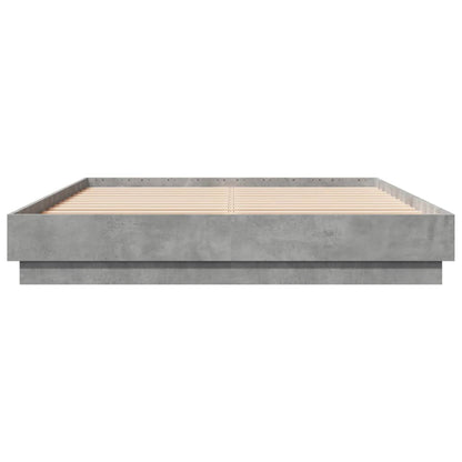 Giroletto con Luci LED Grigio Cemento 150x200 cm