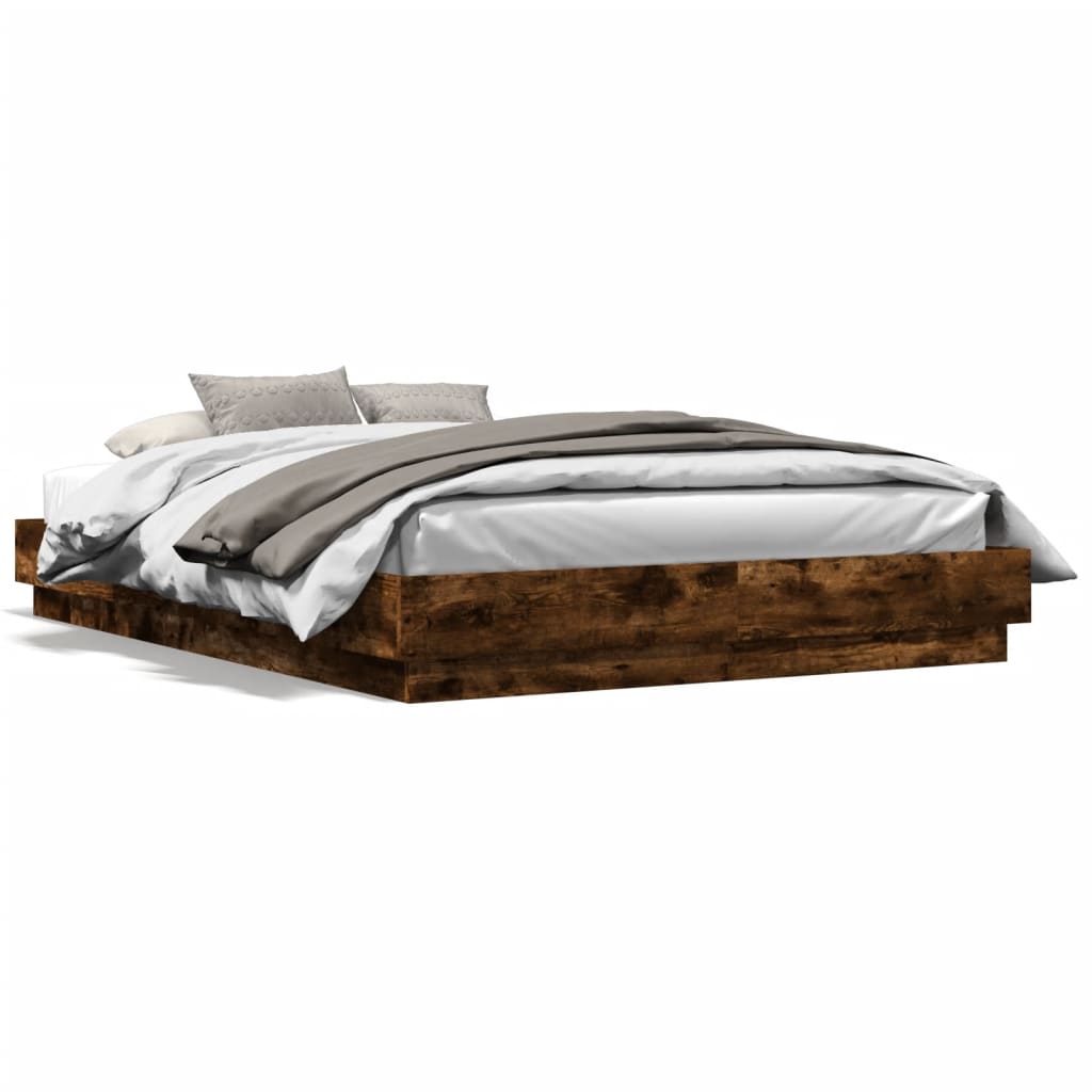 Giroletto con Luci LED Rovere Fumo 150x200 cm | homemem39