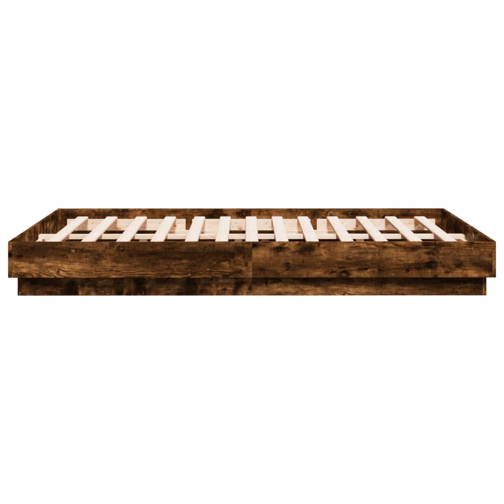 Giroletto con Luci LED Rovere Fumo 140x200 cm | homemem39