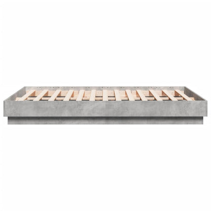 Giroletto con Luci LED Grigio Cemento 135x190 cm