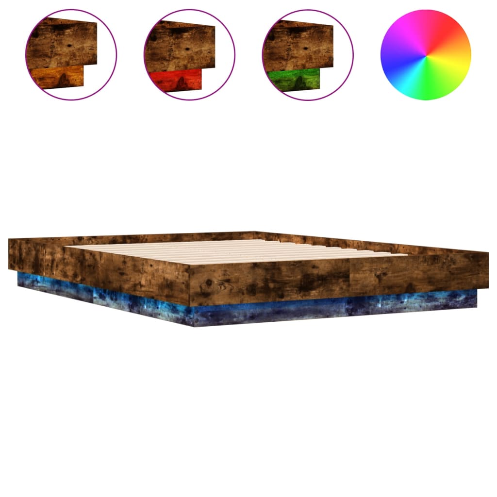 Giroletto con Luci LED Rovere Fumo 120x190 cm | homemem39