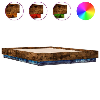 Giroletto con Luci LED Rovere Fumo 120x190 cm | homemem39
