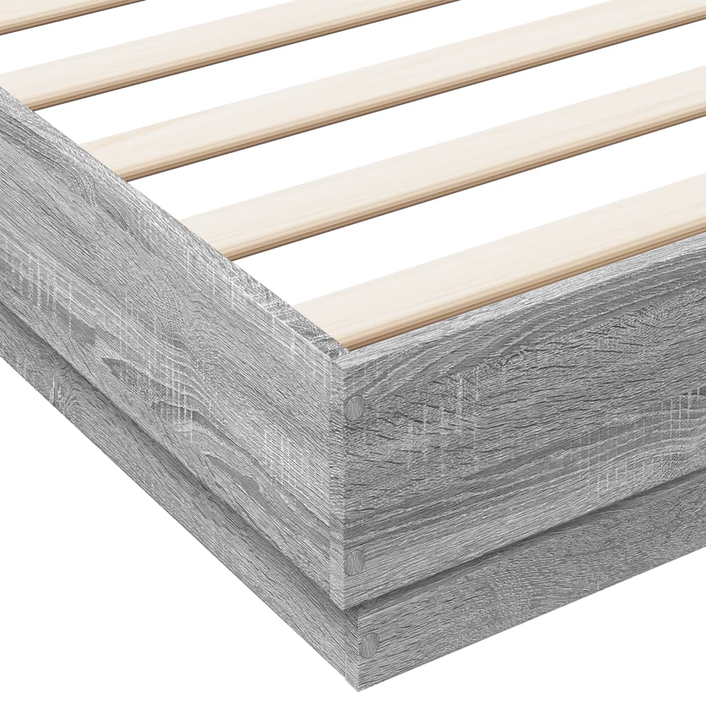Giroletto Grigio Sonoma 180x200 cm in Legno Multistrato | homemem39