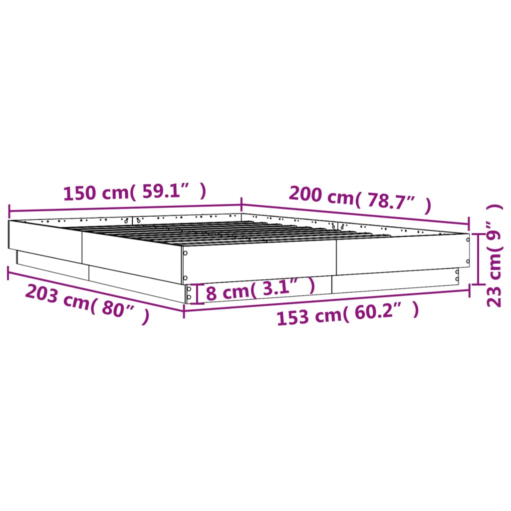 Giroletto Bianco 150x200 cm in Legno Multistrato | homemem39