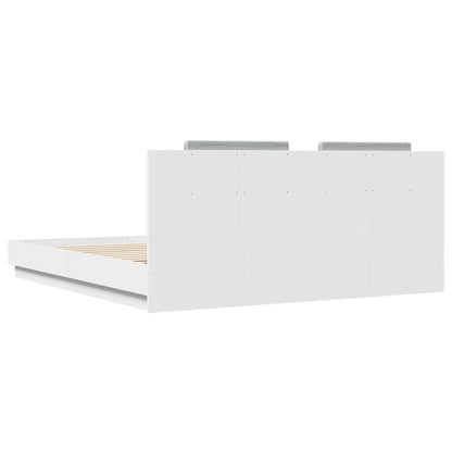Giroletto con Testiera Bianco 160x200 cm in Legno Multistrato | homemem39