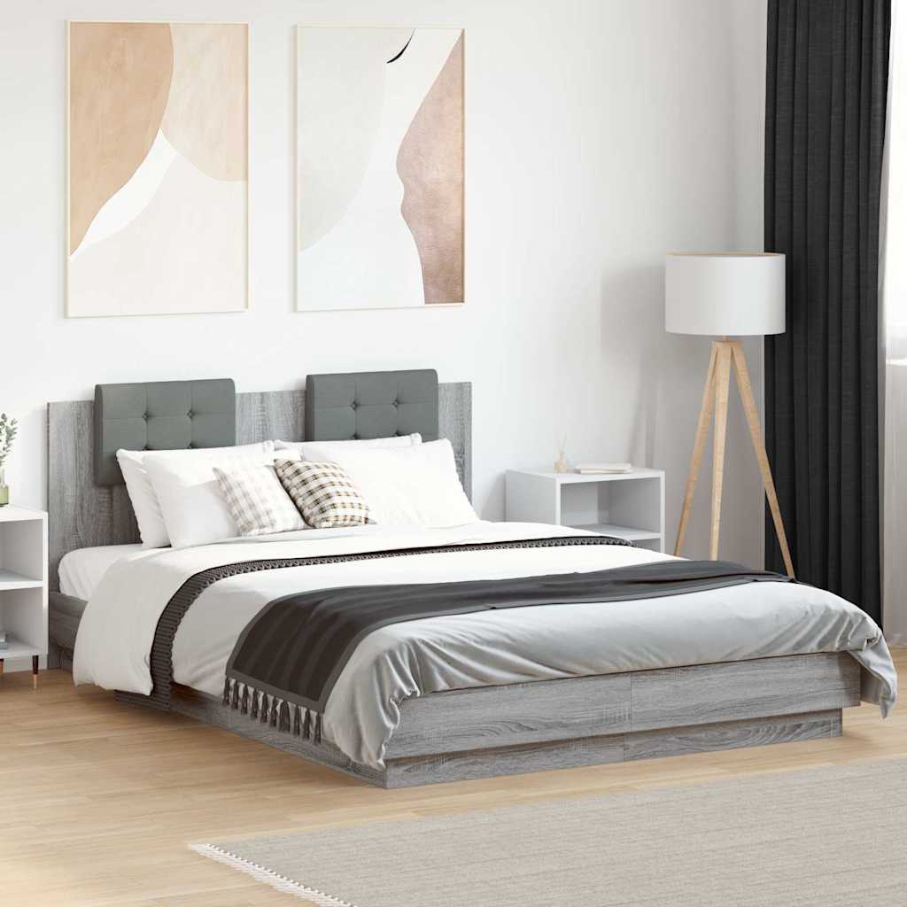 Giroletto Testiera Grigio Sonoma 140x200 cm Legno Multistrato | homemem39