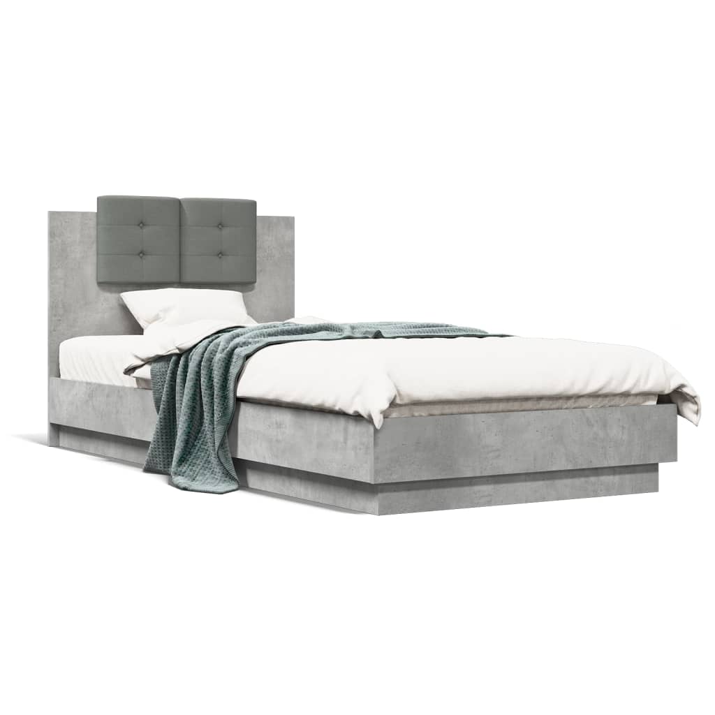 Giroletto Testiera Grigio Cemento 100x200 cm Legno Multistrato | homemem39