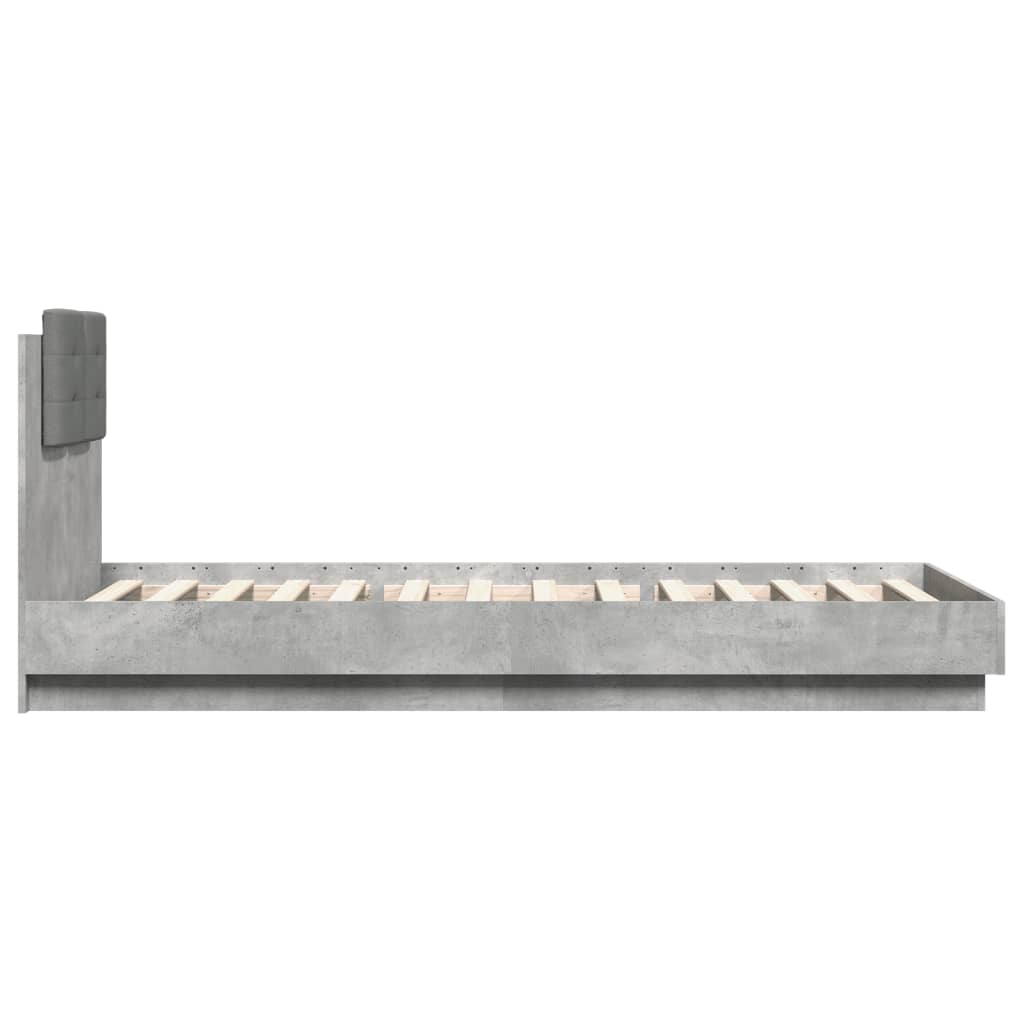 Giroletto Testiera Grigio Cemento 100x200 cm Legno Multistrato | homemem39