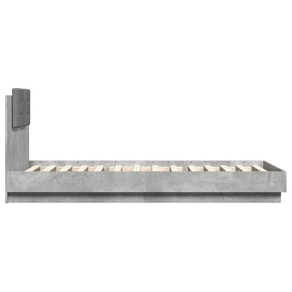 Giroletto Testiera Grigio Cemento 100x200 cm Legno Multistrato | homemem39
