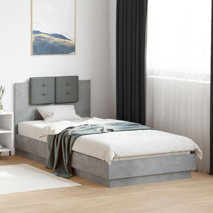 Giroletto Testiera Grigio Cemento 100x200 cm Legno Multistrato | homemem39