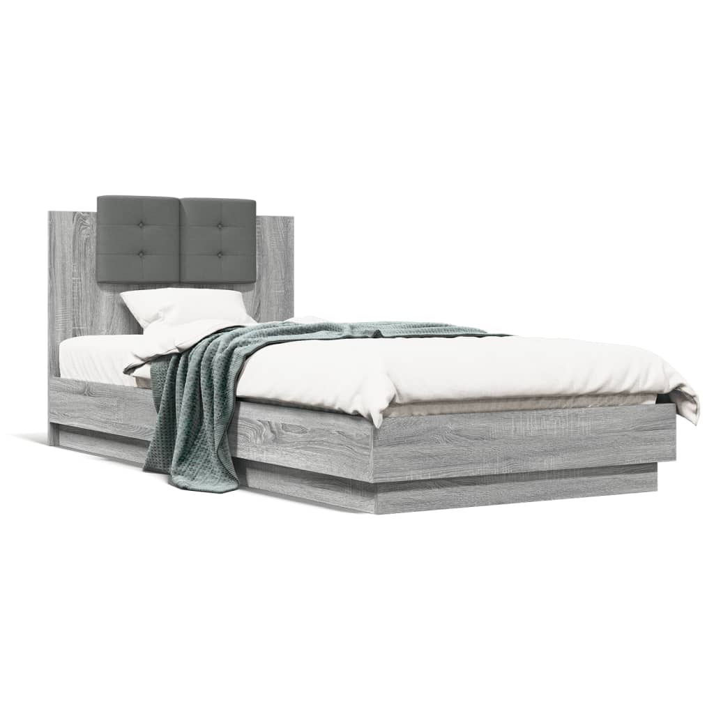 Giroletto Testiera Grigio Sonoma 100x200 cm Legno Multistrato | homemem39