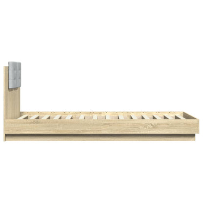 Giroletto con Testiera Rovere Sonoma 90x200cm Legno Multistrato