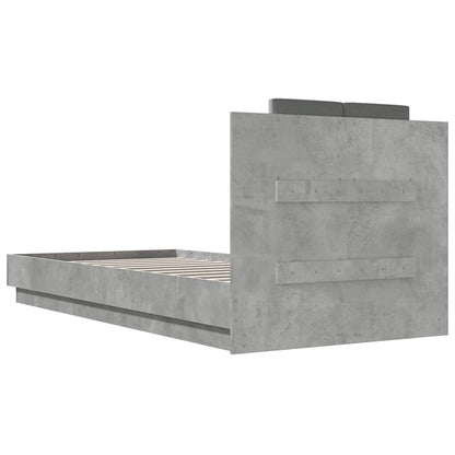 Giroletto Testiera Grigio Cemento 90x200 cm Legno Multistrato | homemem39