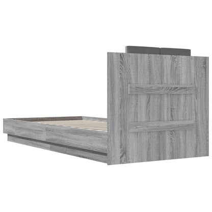 Giroletto con Testiera Grigio Sonoma 90x200cm Legno Multistrato - homemem39