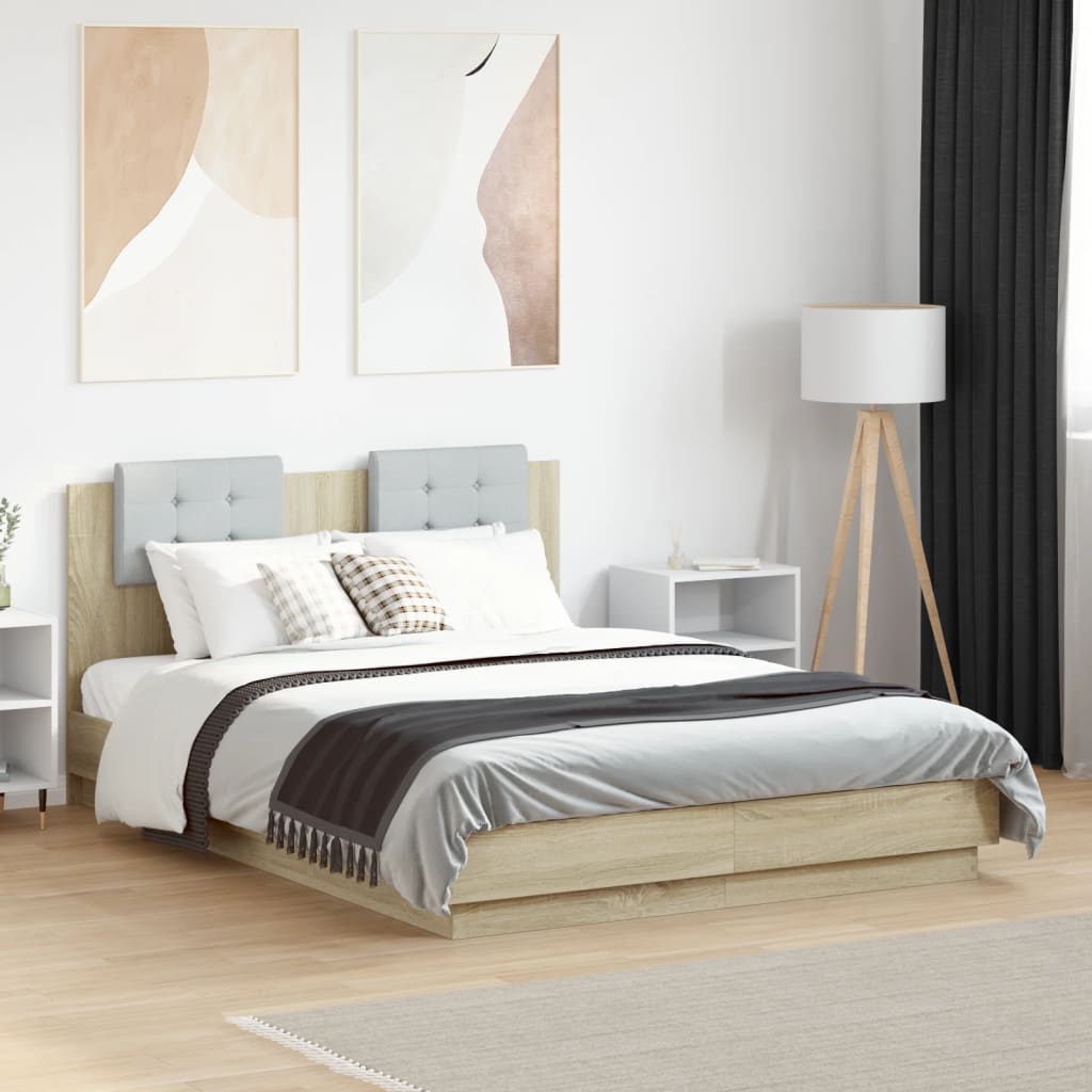 Giroletto Testiera Rovere Sonoma 120x190 cm Legno Multistrato | homemem39