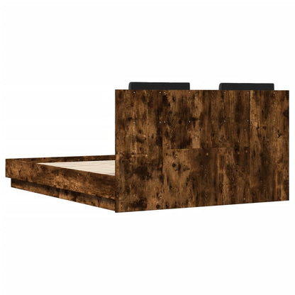 Giroletto con Testiera Rovere Fumo 120x190 cm Legno Multistrato | homemem39